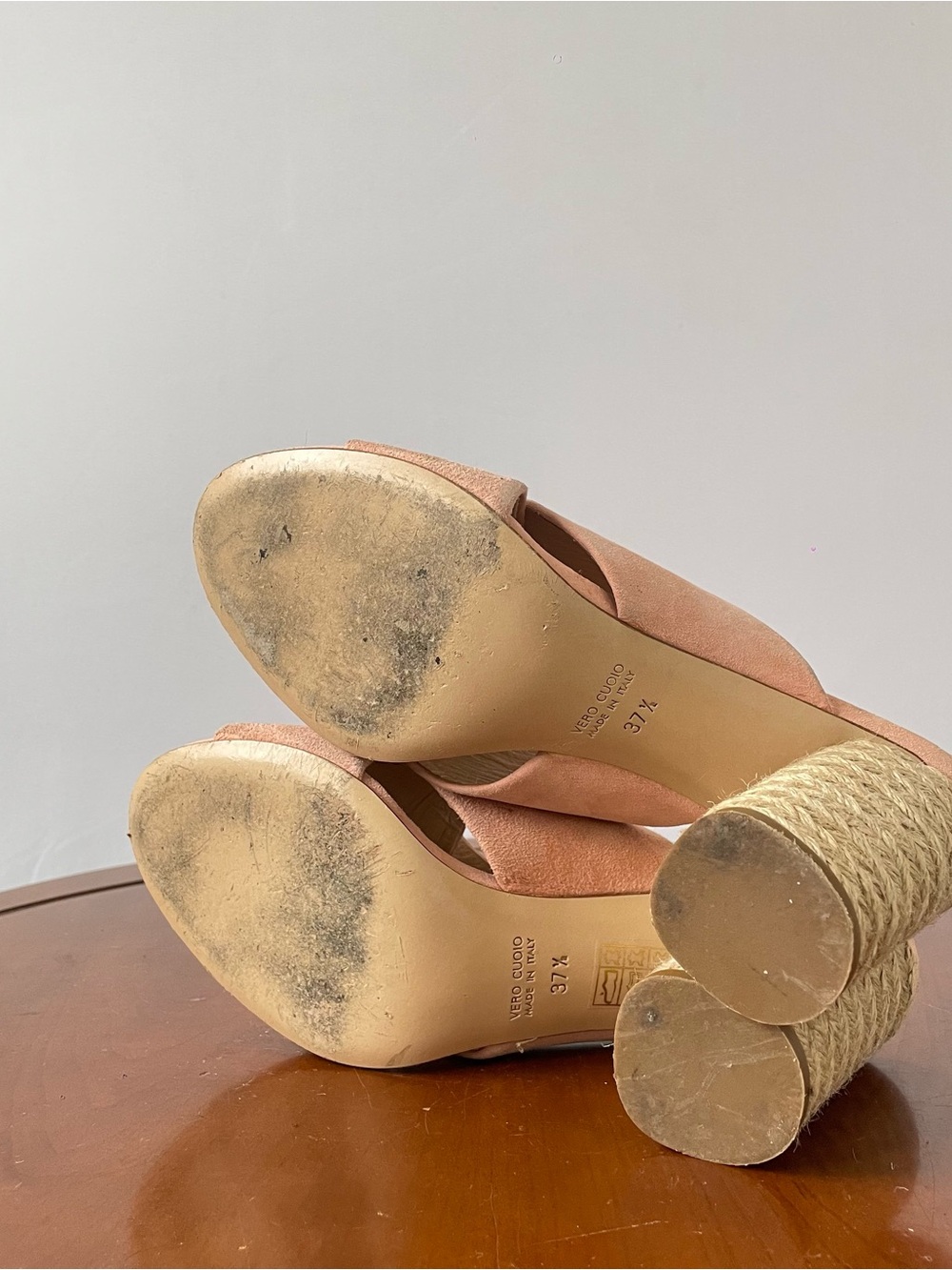 Club Monaco Pink Suede Espadrille Slides | US 7 - Picture 6 of 7